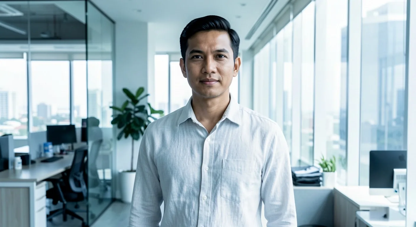Indonesian professional man representing the NutriMen audience